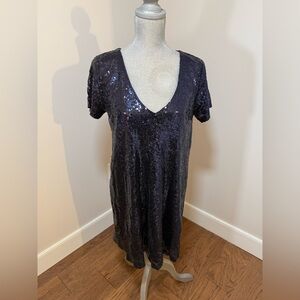 Lulus Navy sequence dress size large
